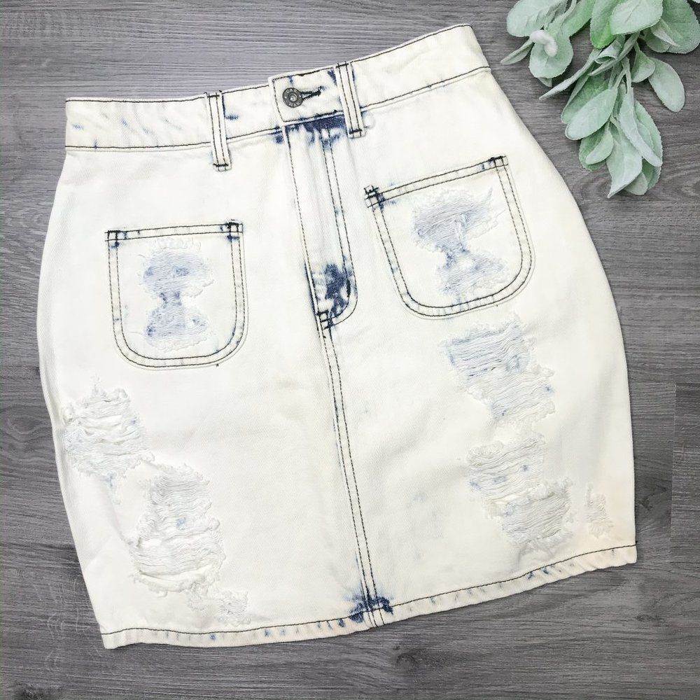CARMAR x LF | sz 28 NWT distress Nicole mini skirt